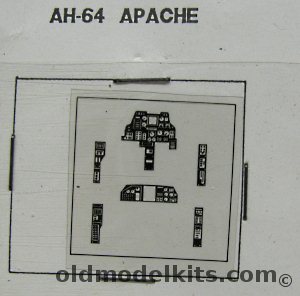 AirKit 1/72 AH-64 Apache Cockpit Placards - Bagged, C007 plastic model kit